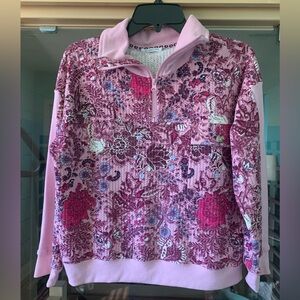 Westbound Pink and White Knit Top